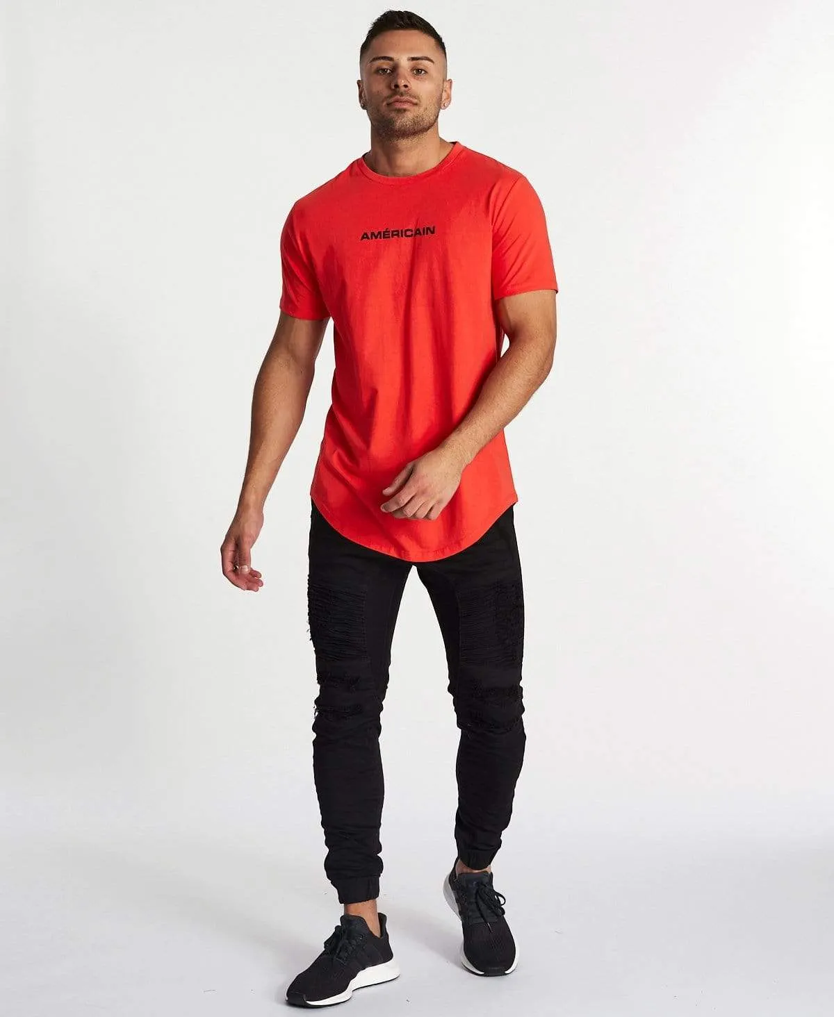 Echauffer Dual Curved T-Shirt Red sold by Neverland product image thumbnail 4
