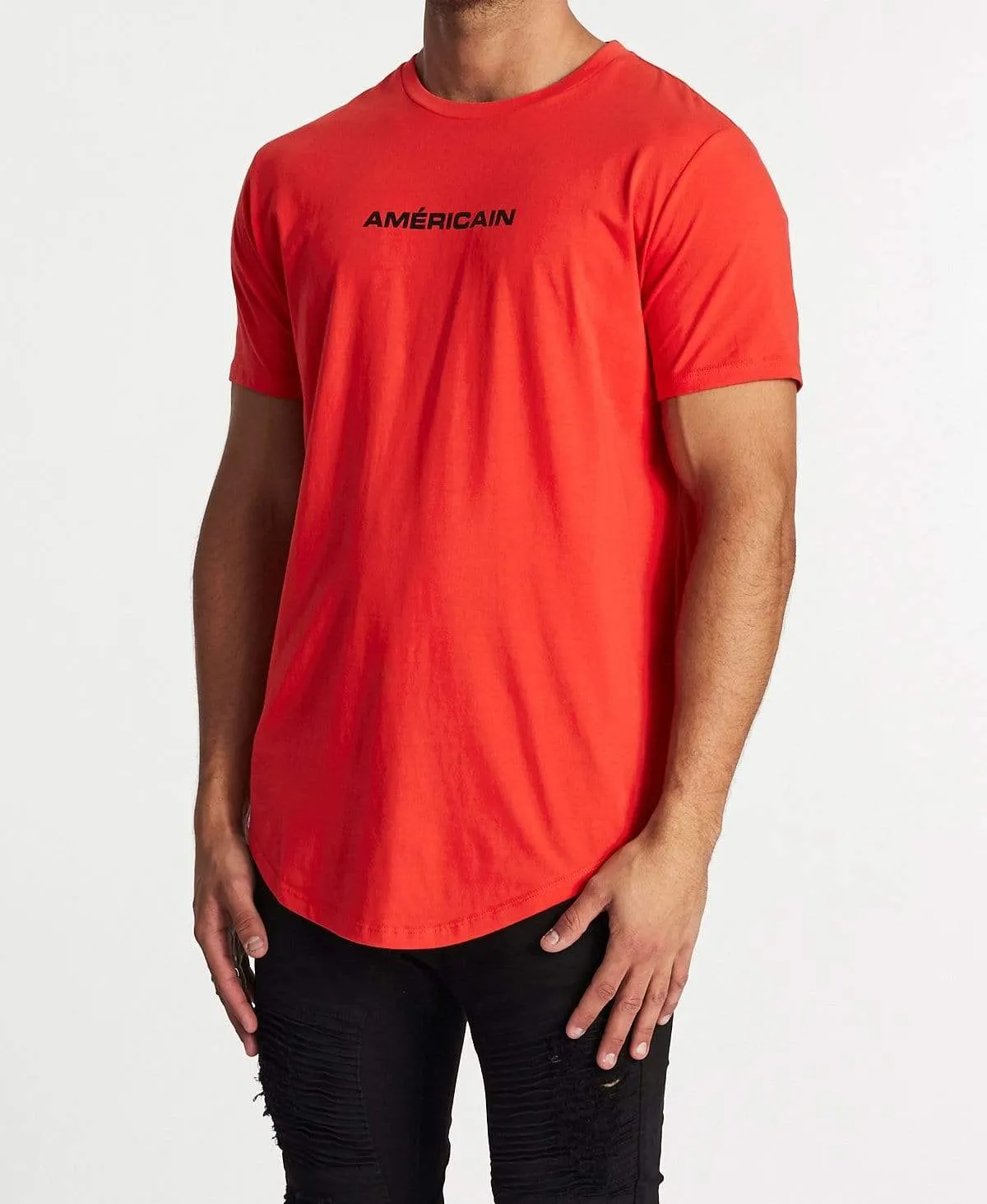 Echauffer Dual Curved T-Shirt Red sold by Neverland product image thumbnail 3