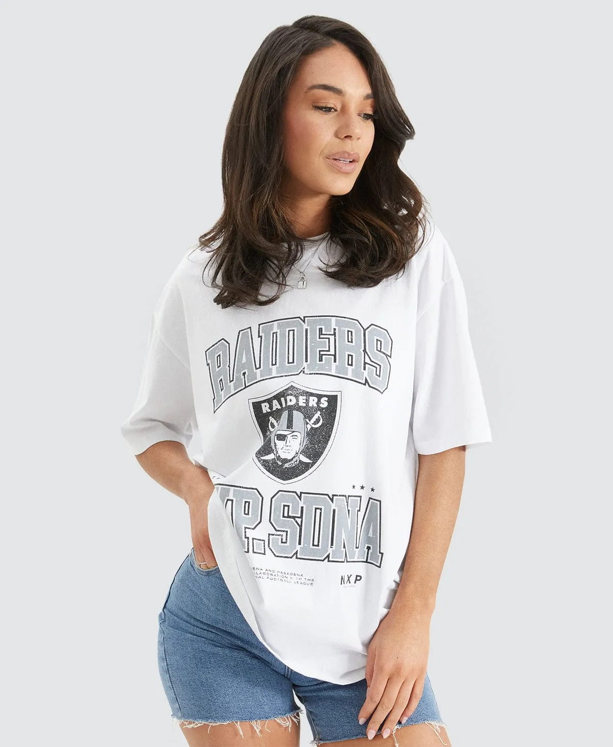 Las Vegas Box Fit Scoop T-Shirt White sold by Neverland product image thumbnail 2