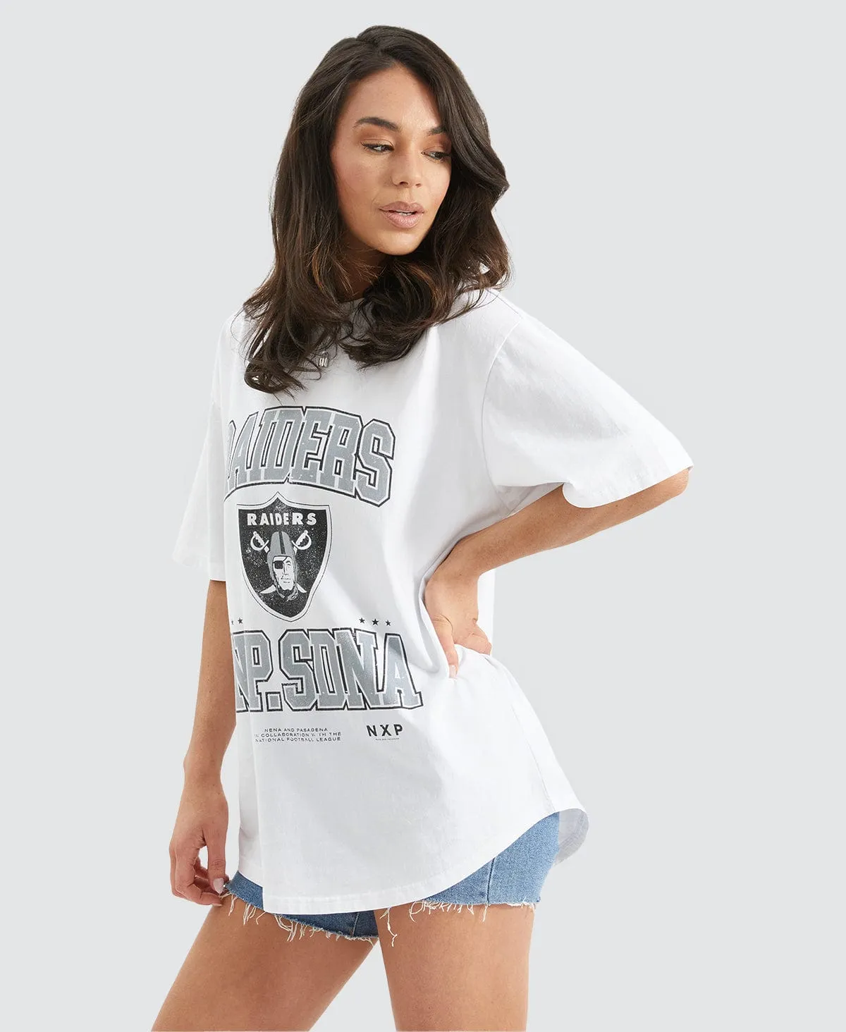 Las Vegas Box Fit Scoop T-Shirt White sold by Neverland product image thumbnail 5