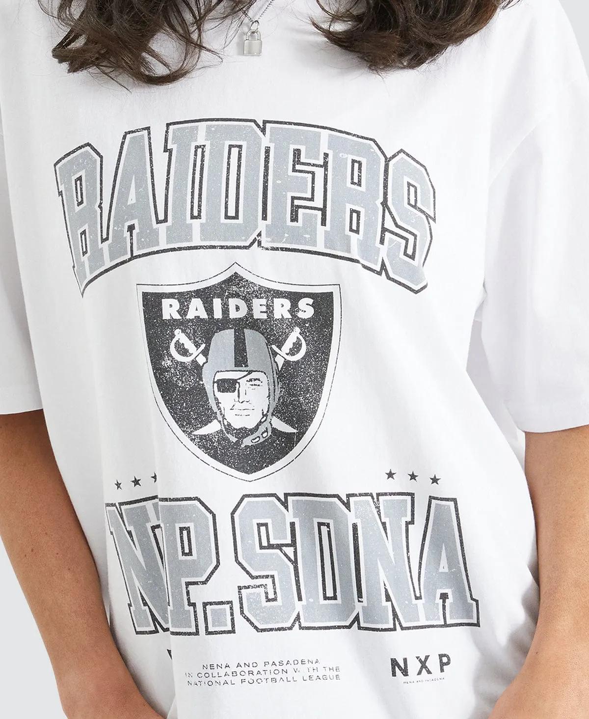 Las Vegas Box Fit Scoop T-Shirt White sold by Neverland product image thumbnail 4