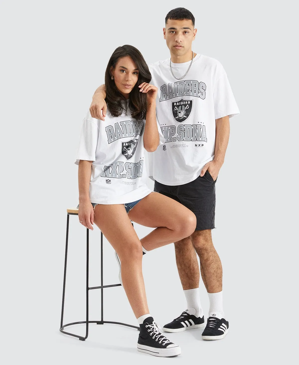 Las Vegas Box Fit Scoop T-Shirt White sold by Neverland product image thumbnail 3