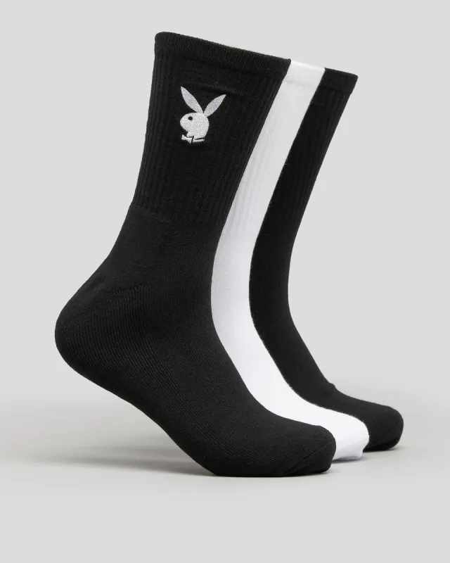 Bunny Basics Crew Socks 3pk Black/White sold by Neverland
