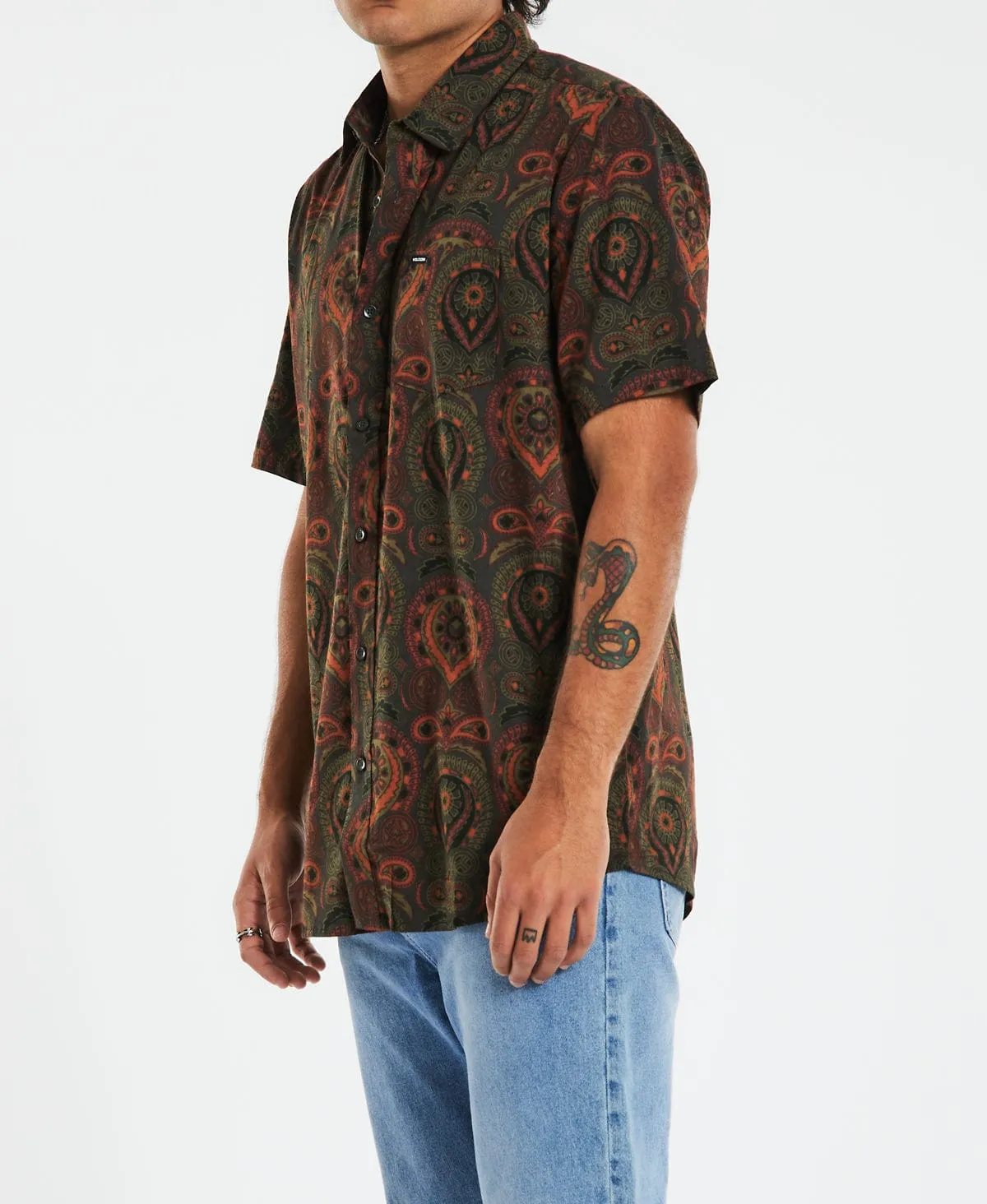 Paison Short Sleeve Shirt Black Print sold by Neverland product image thumbnail 5