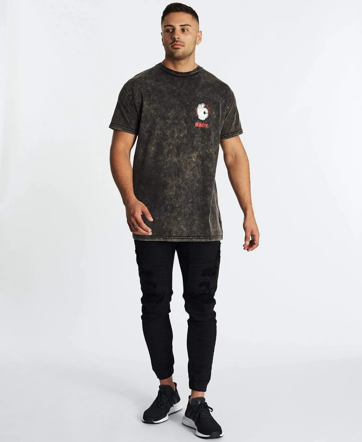 Fire Custom Fit T-Shirt Worn Black sold by Neverland product image thumbnail 5
