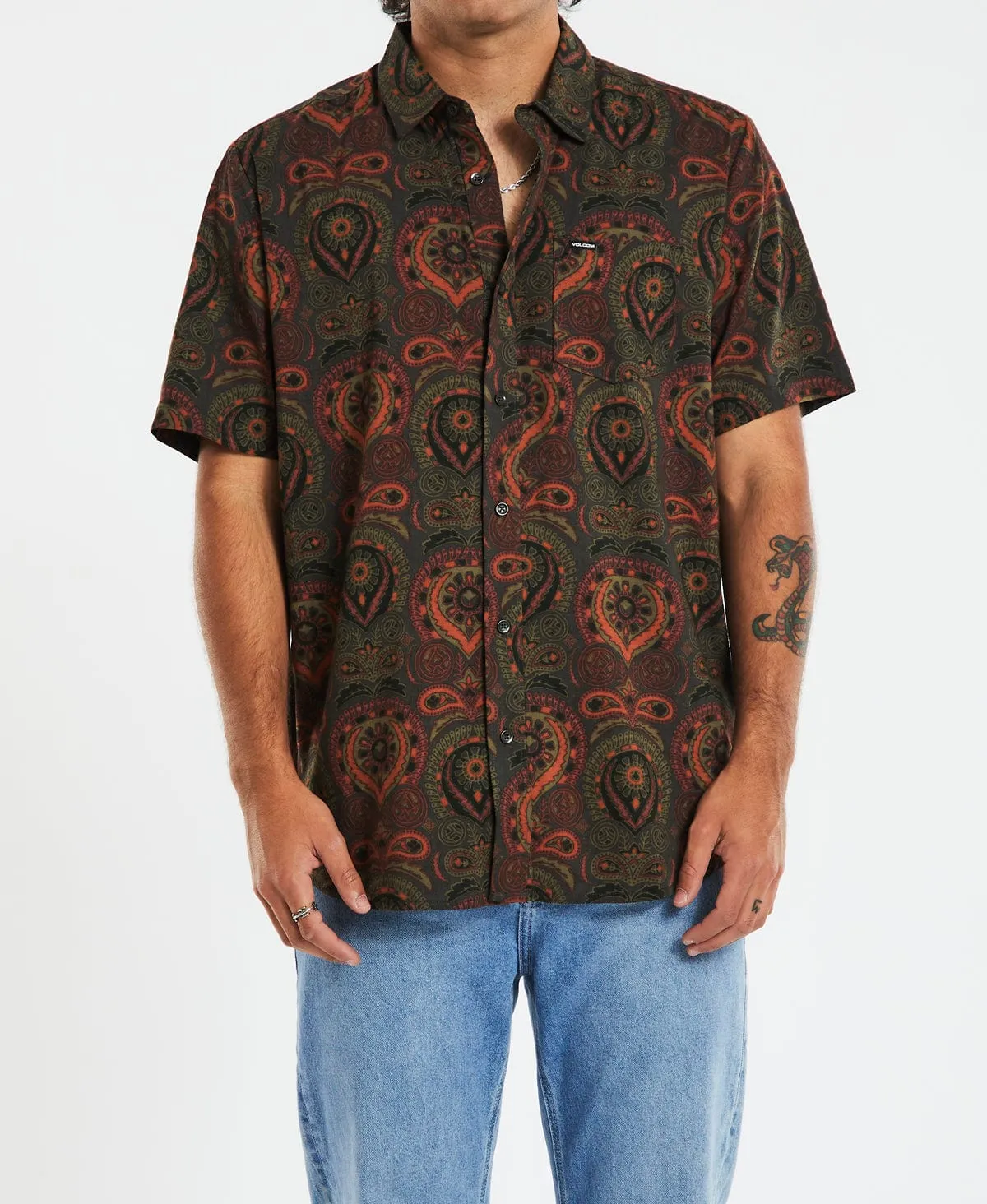 Paison Short Sleeve Shirt Black Print sold by Neverland product image thumbnail 4