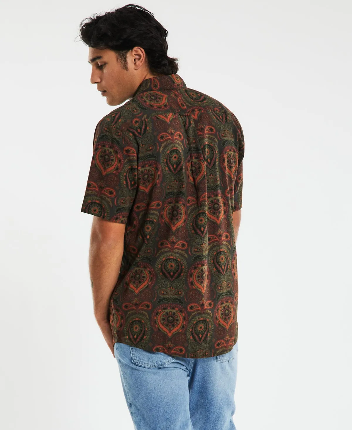 Paison Short Sleeve Shirt Black Print sold by Neverland product image thumbnail 3