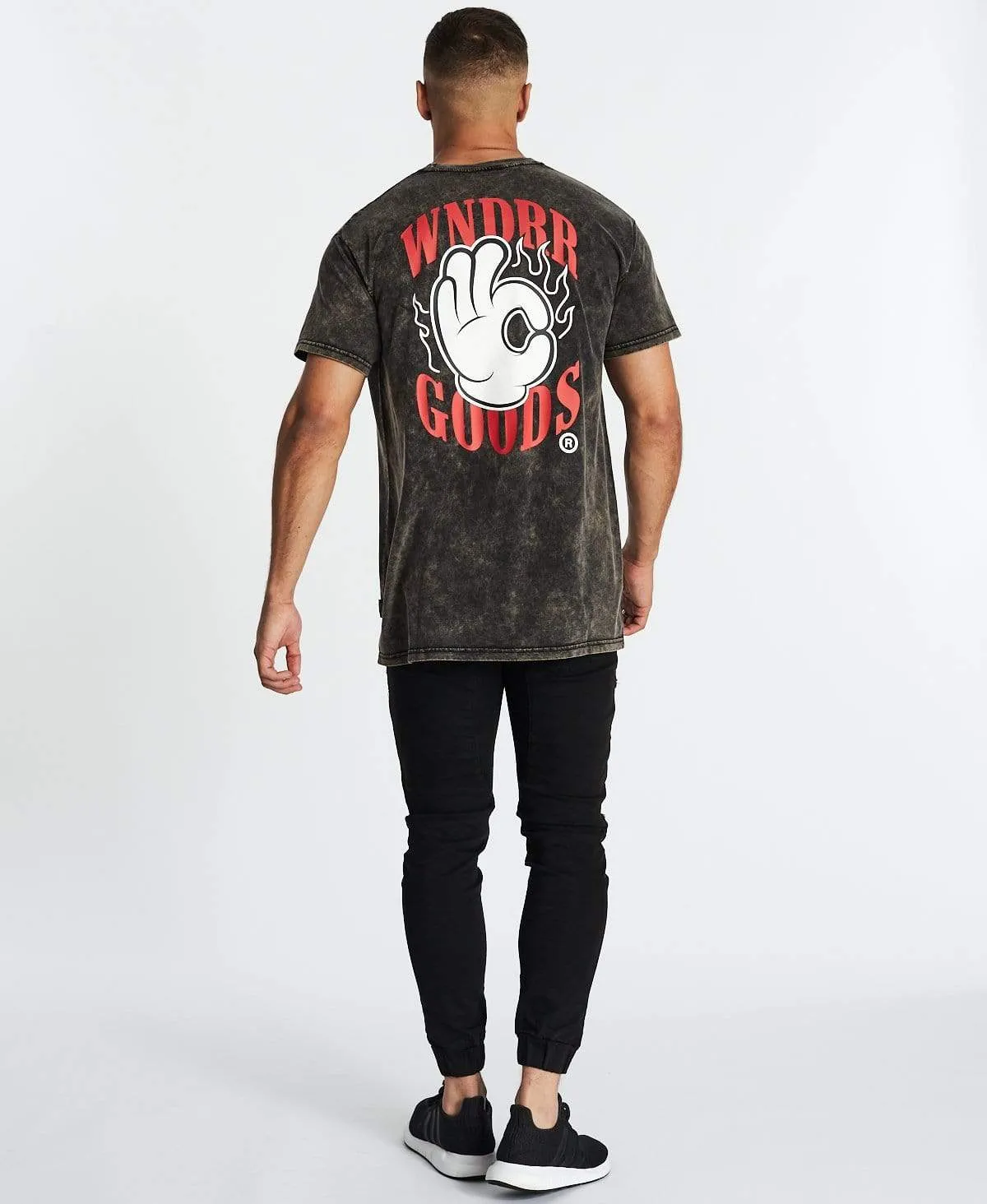 Fire Custom Fit T-Shirt Worn Black sold by Neverland product image thumbnail 4