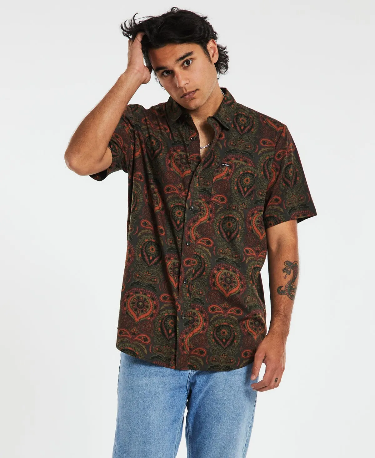 Paison Short Sleeve Shirt Black Print sold by Neverland