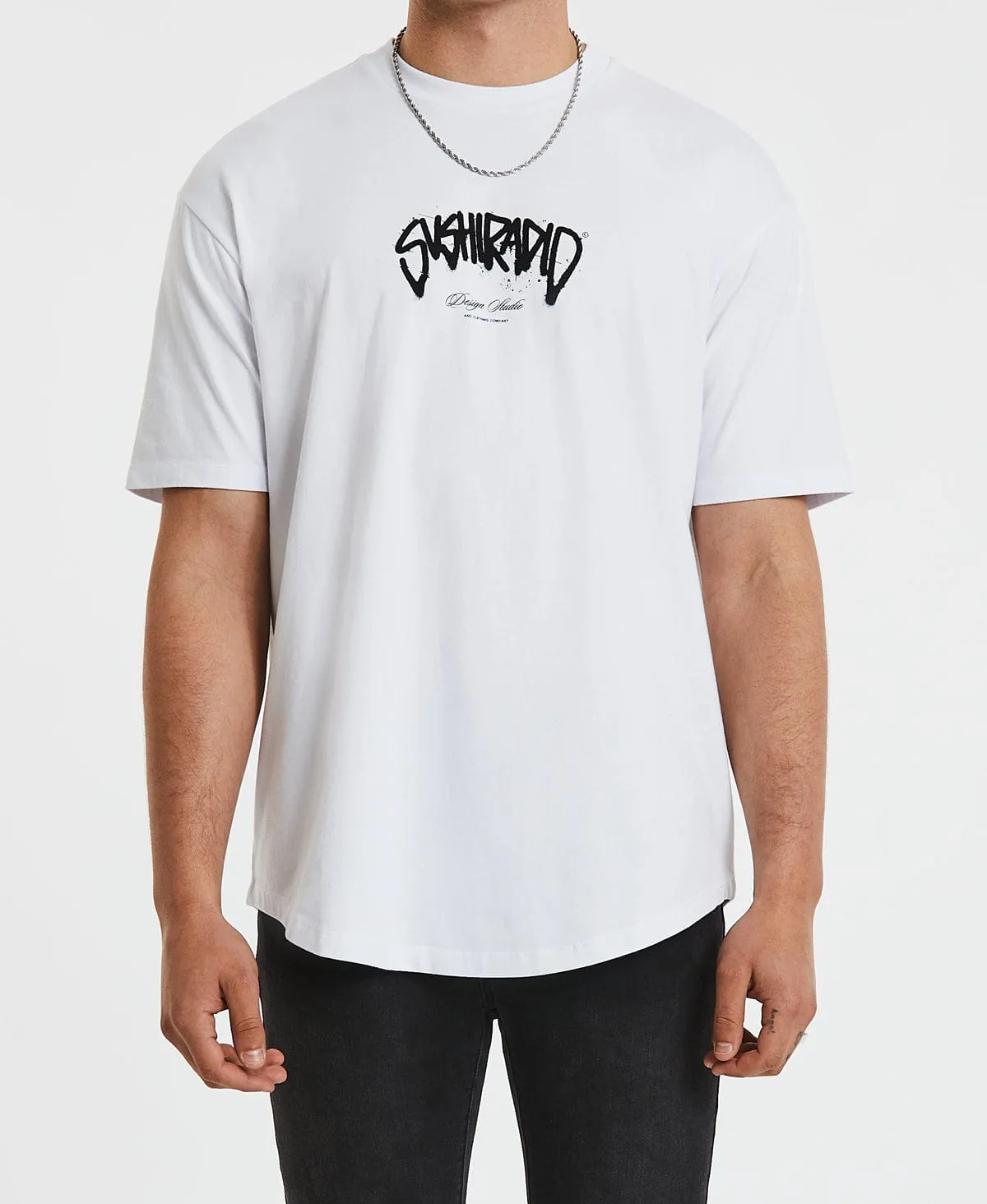 Technology Box Fit Scoop T-Shirt Optical White sold by Neverland product image thumbnail 3