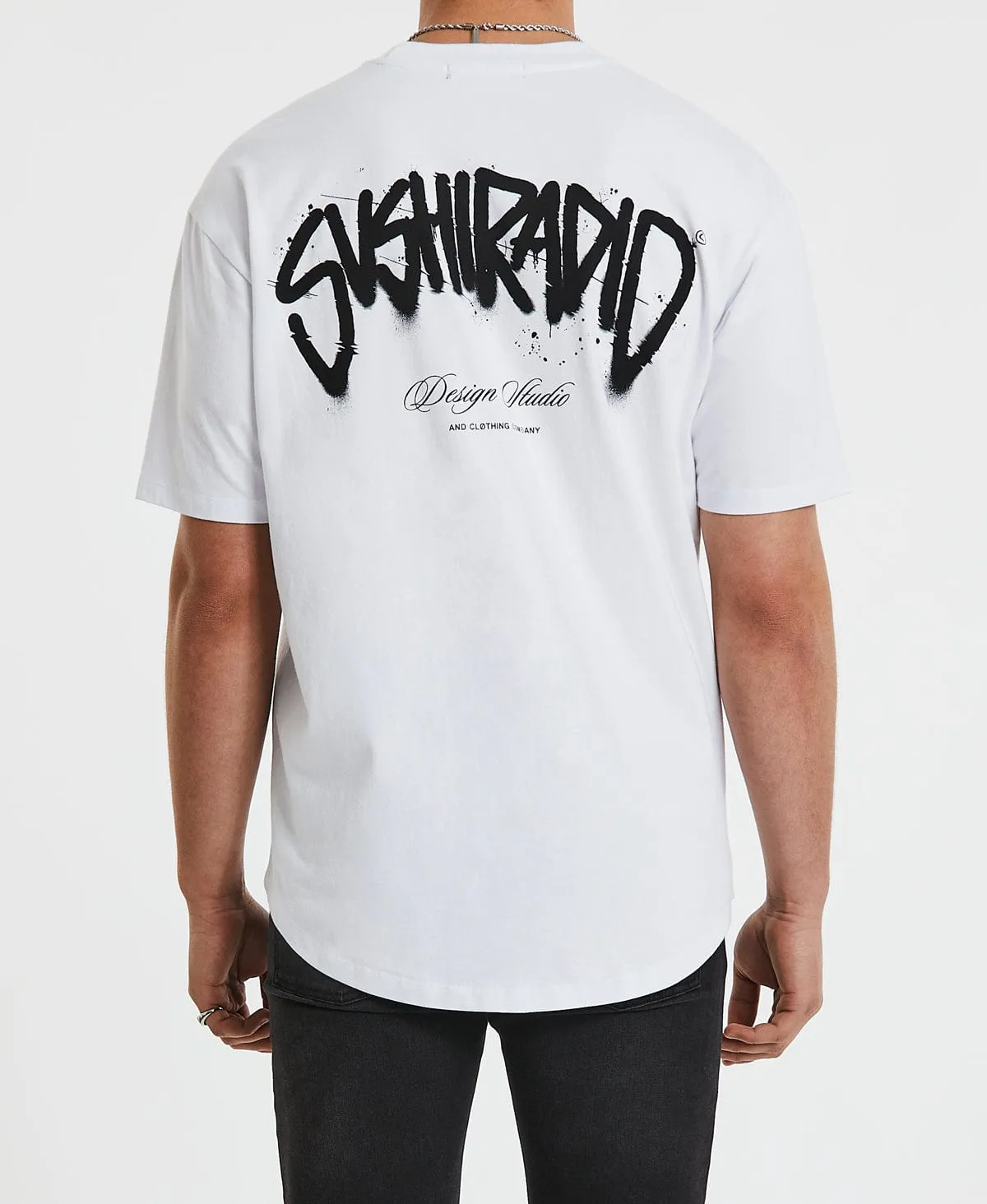 Technology Box Fit Scoop T-Shirt Optical White sold by Neverland product image thumbnail 5