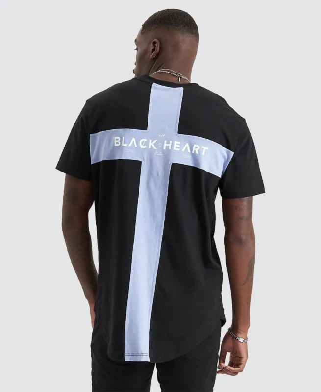 Celestial Dual Curved T-Shirt Jet Black sold by Neverland