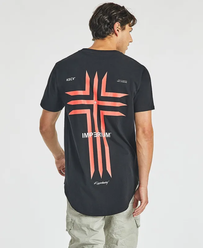 Paseo Dual Curved T-Shirt Jet Black sold by Neverland