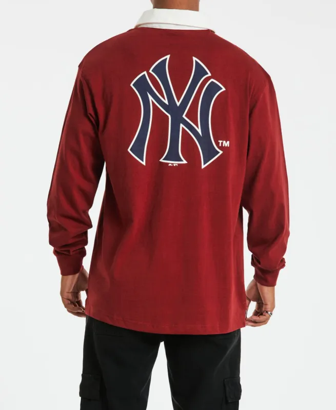 Heritage Yankees Long Sleeve Rugby Top Dark Blood sold by Neverland