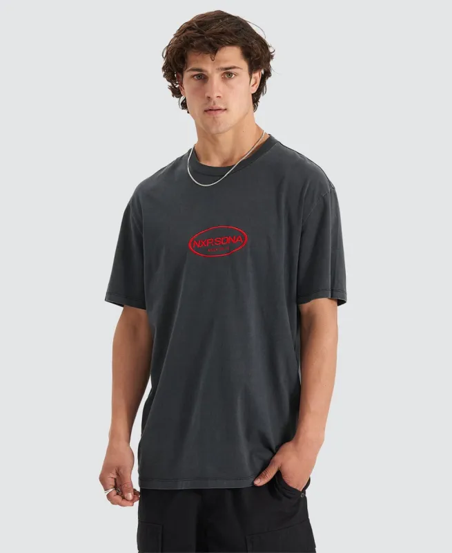 Cycle Relaxed T-Shirt Pigment Anthracite Black sold by Neverland