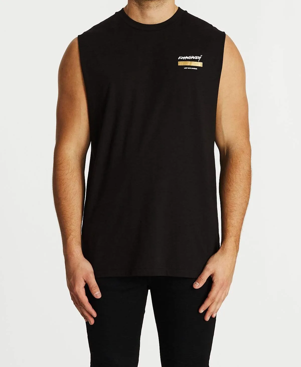 Stolen Step Hem Muscle Tee Jet Black sold by Neverland product image thumbnail 2