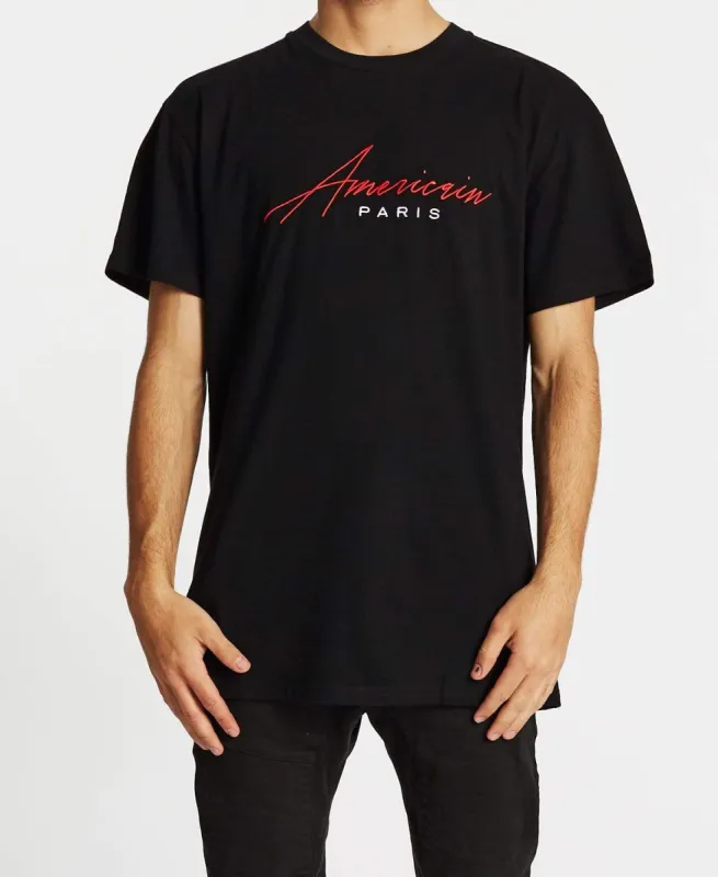 Recompense Box Fit T-Shirt Jet Black sold by Neverland