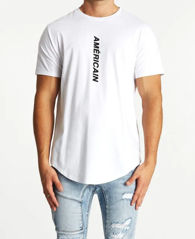 Paisible Dual Curved T-Shirt White sold by Neverland