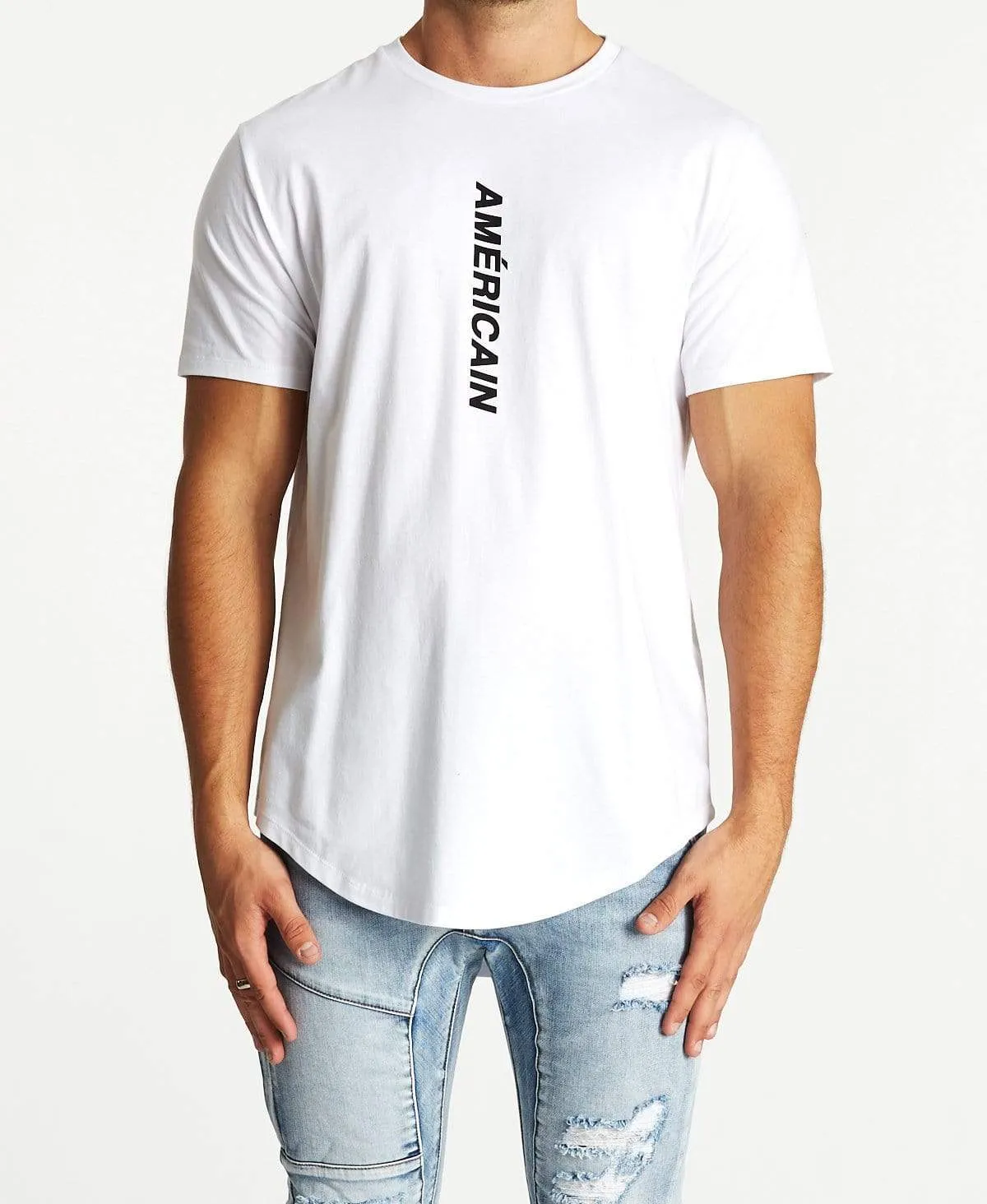 Paisible Dual Curved T-Shirt White sold by Neverland