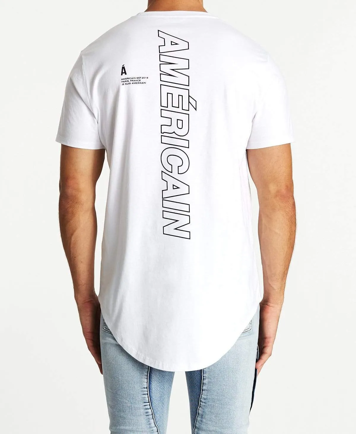 Paisible Dual Curved T-Shirt White sold by Neverland product image thumbnail 2
