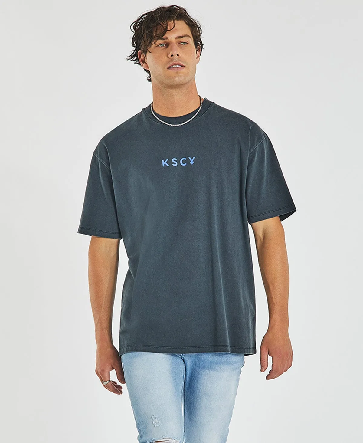 Cannington Box Fit T-Shirt Pigment Anthracite Black sold by Neverland product image thumbnail 3