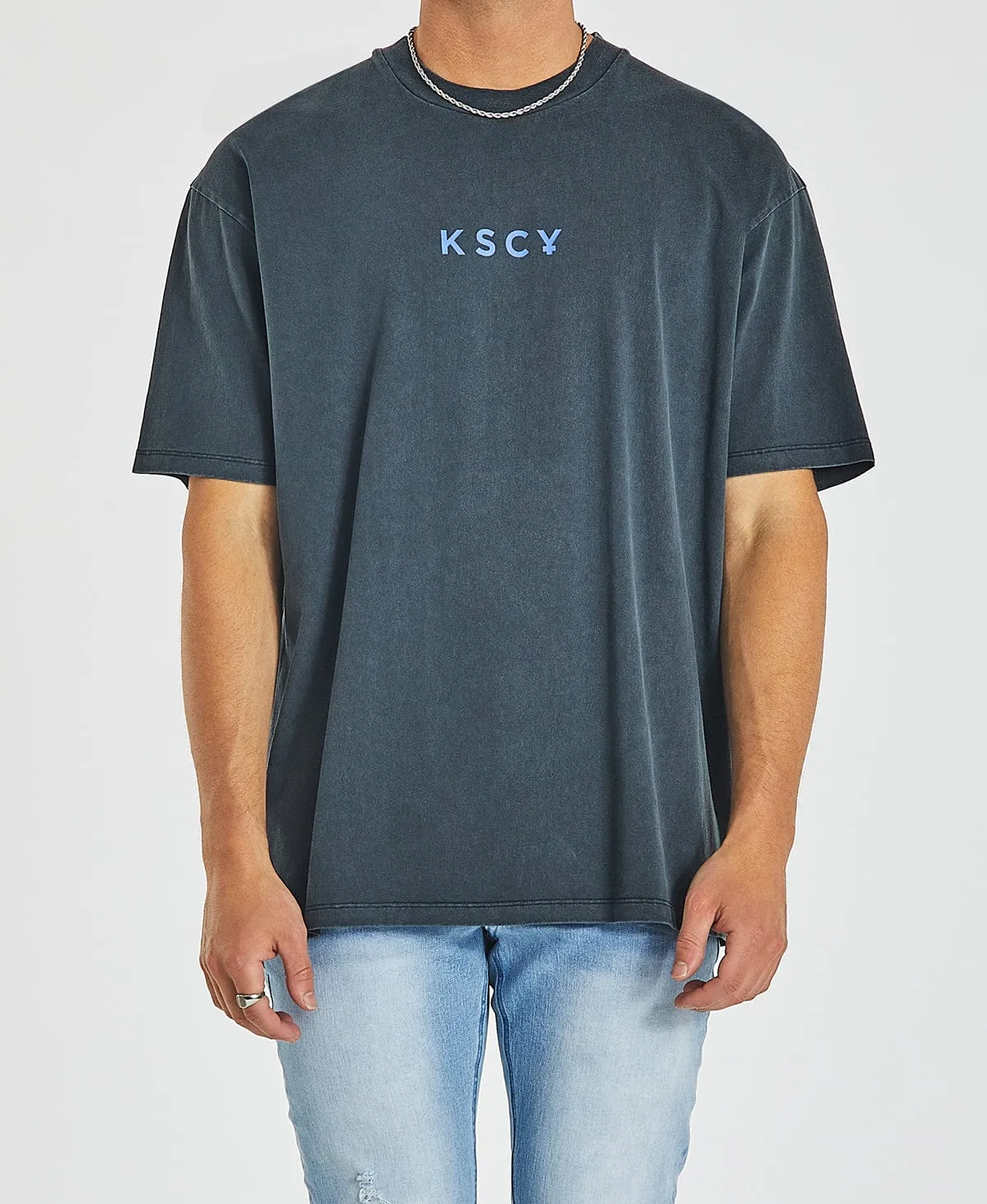 Cannington Box Fit T-Shirt Pigment Anthracite Black sold by Neverland product image thumbnail 4