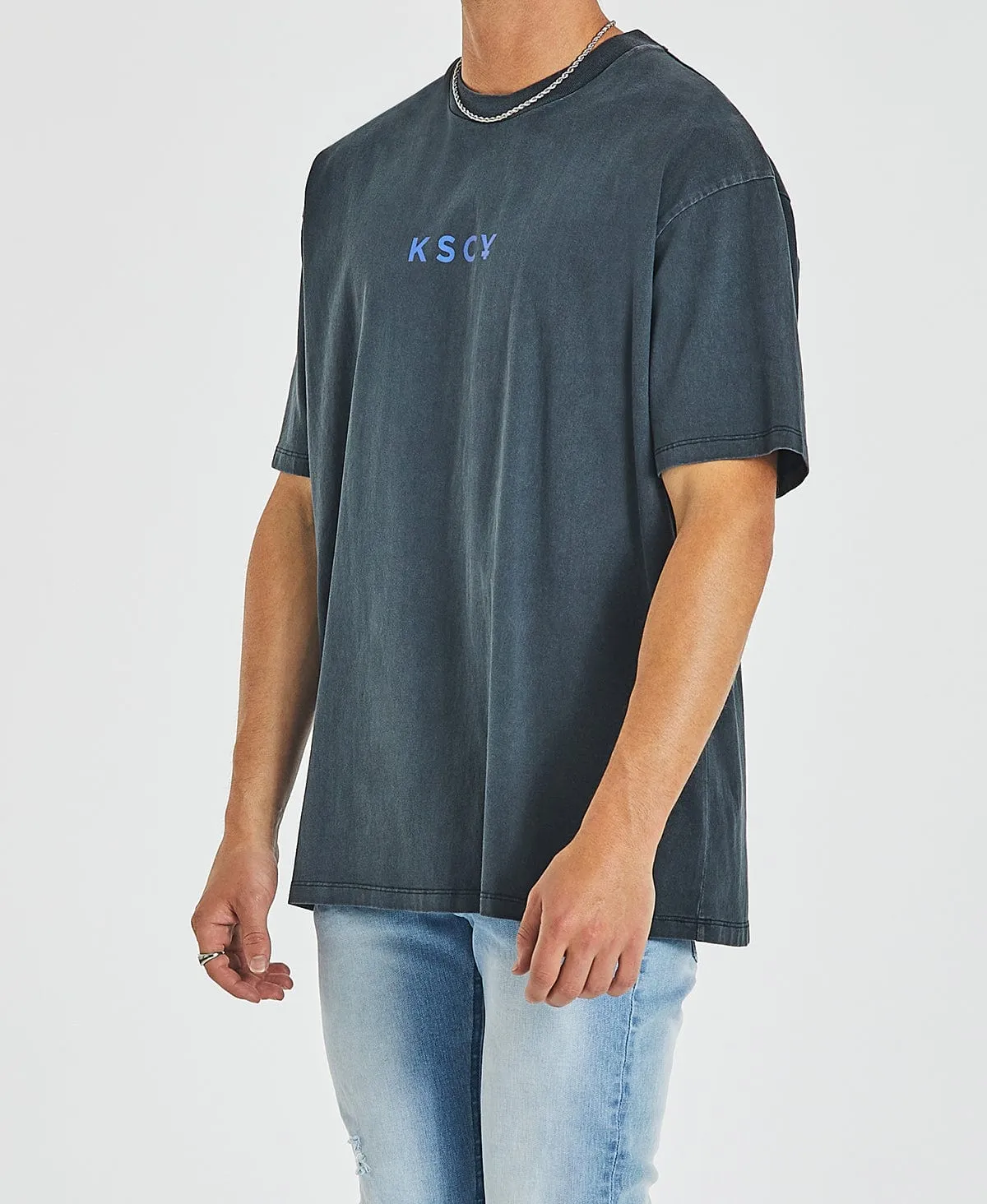 Cannington Box Fit T-Shirt Pigment Anthracite Black sold by Neverland product image thumbnail 5