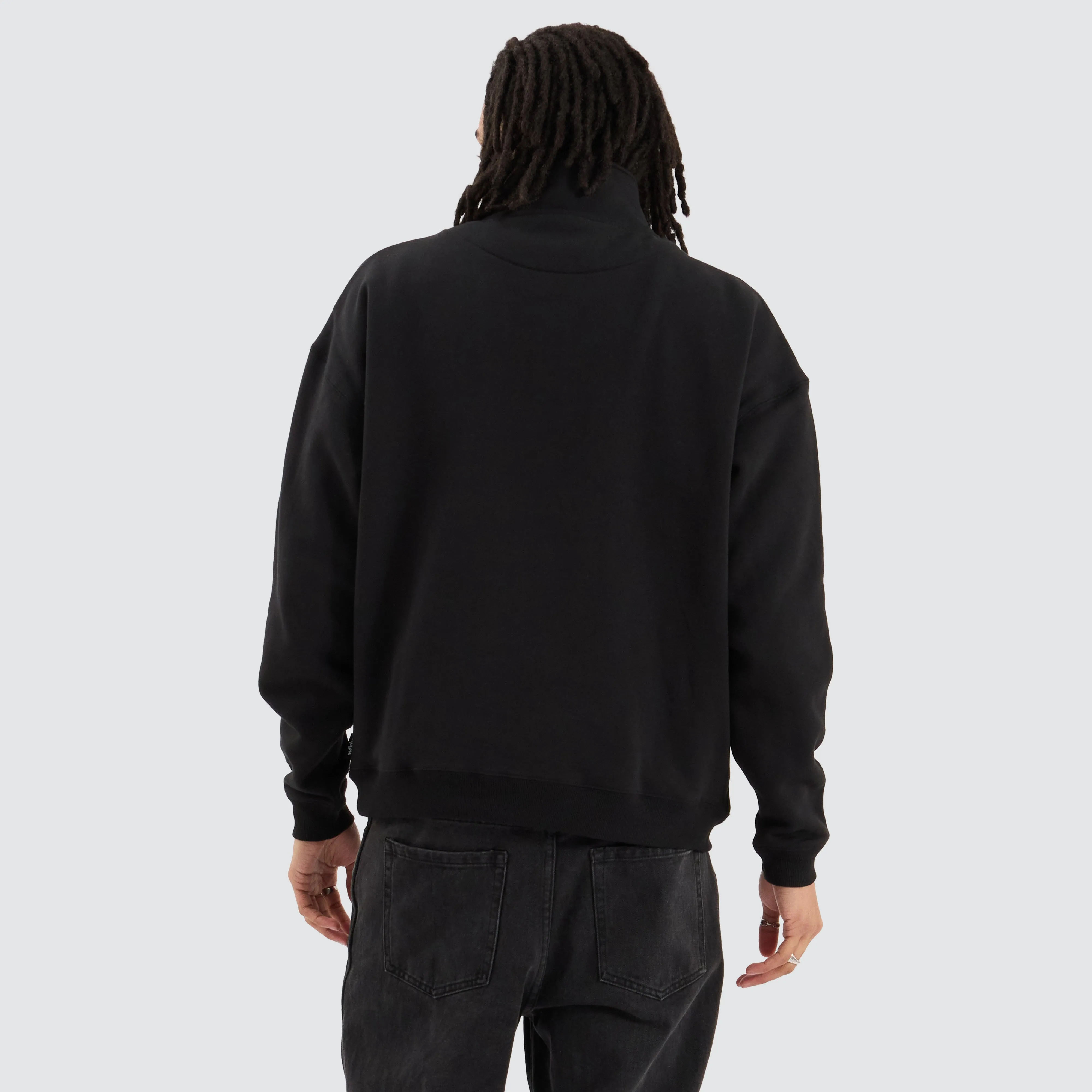 Solitude 1/4 Zip Panel Sweat Black sold by Neverland product image thumbnail 5