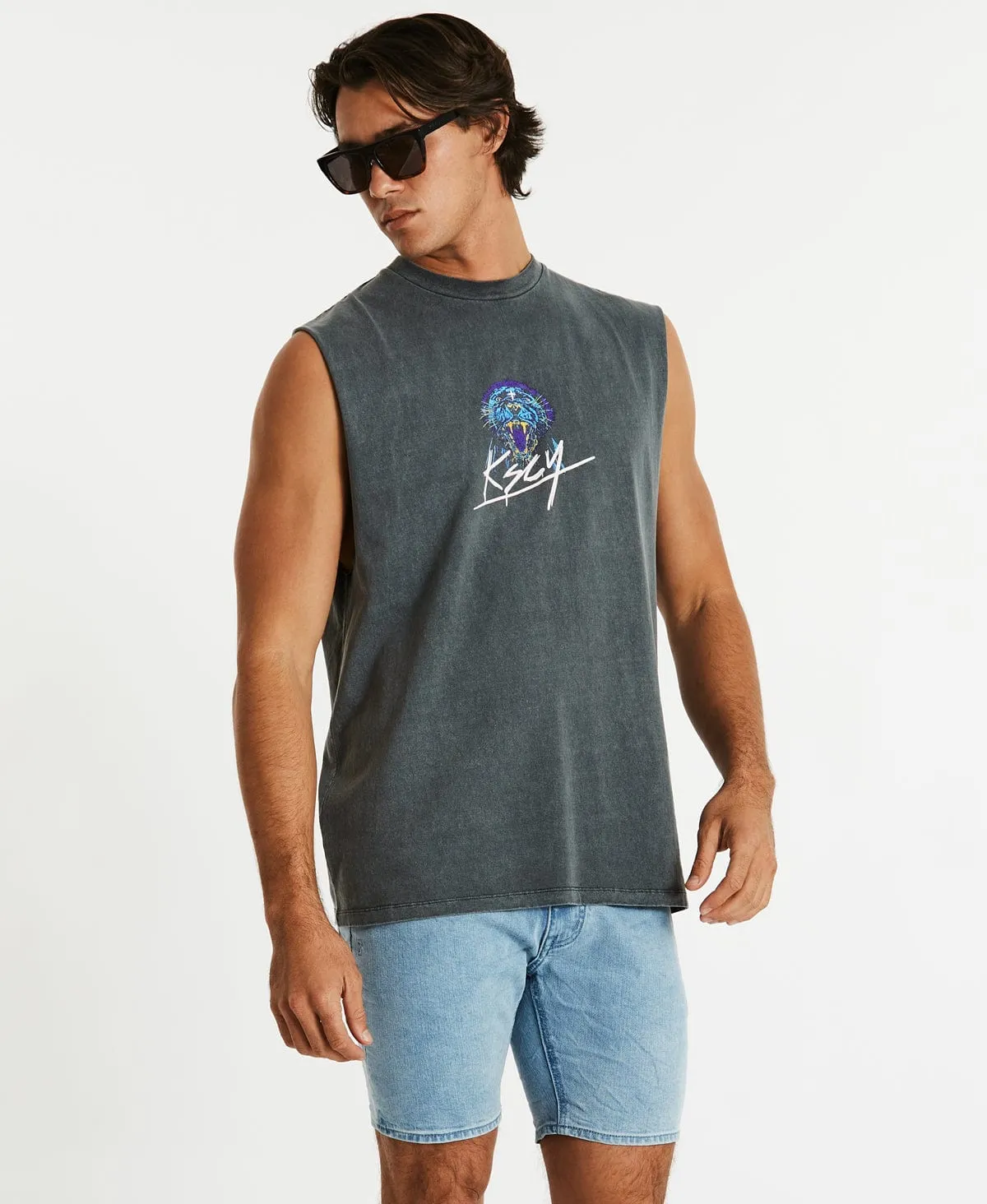 Edge Standard Muscle Tee Pigment Charcoal sold by Neverland product image thumbnail 2