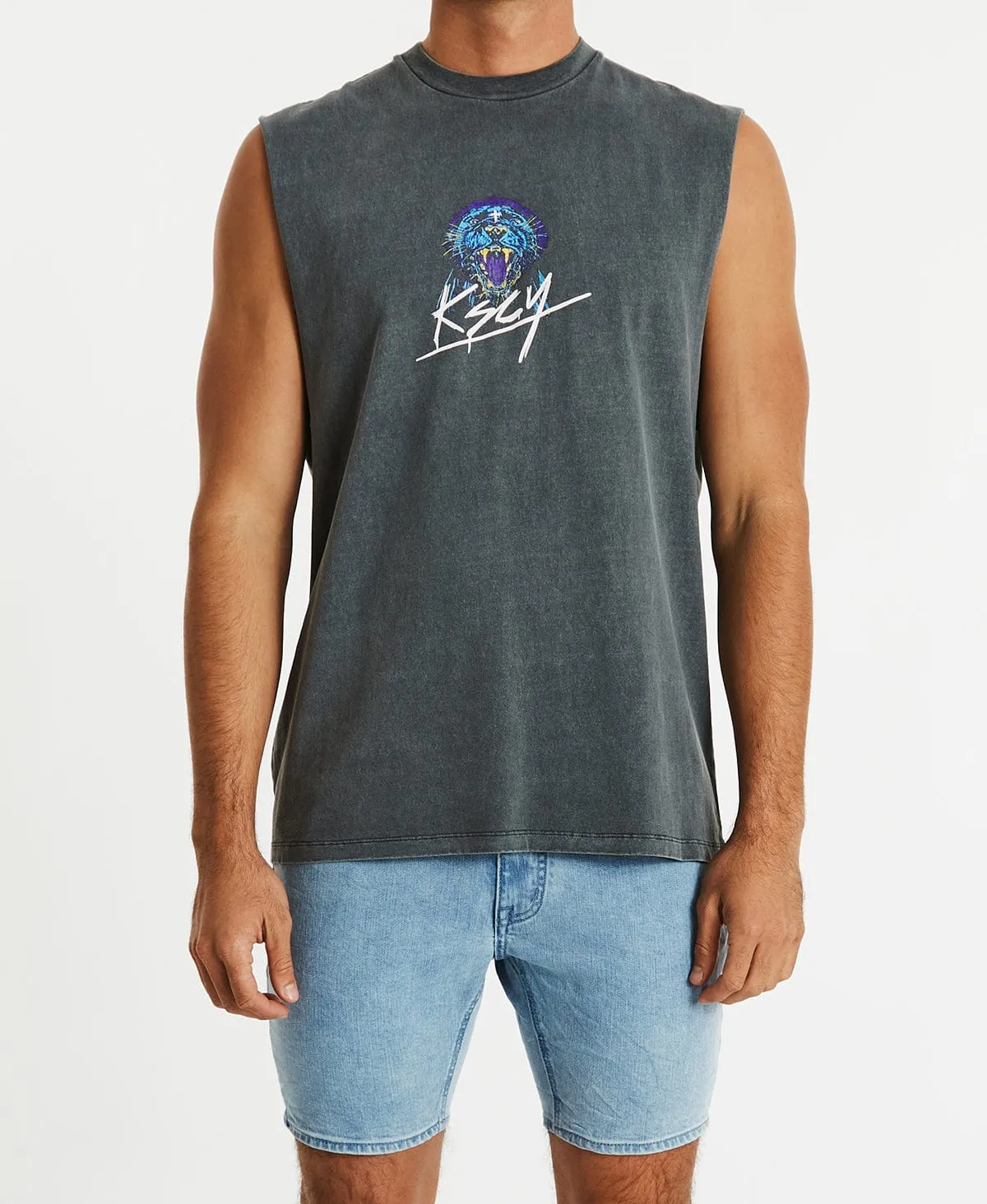 Edge Standard Muscle Tee Pigment Charcoal sold by Neverland product image thumbnail 3