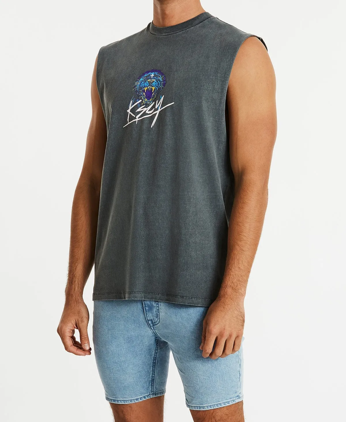 Edge Standard Muscle Tee Pigment Charcoal sold by Neverland product image thumbnail 4