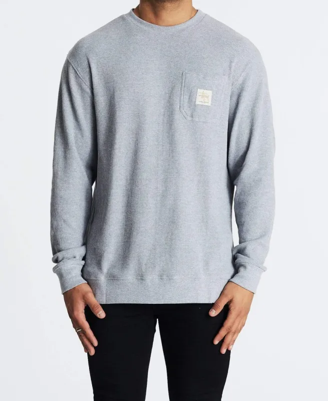 Workwear Waffle Jumper Grey Marle sold by Neverland