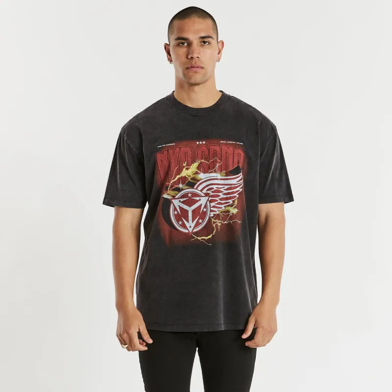 Red Thunder Tee Mineral Black sold by Neverland