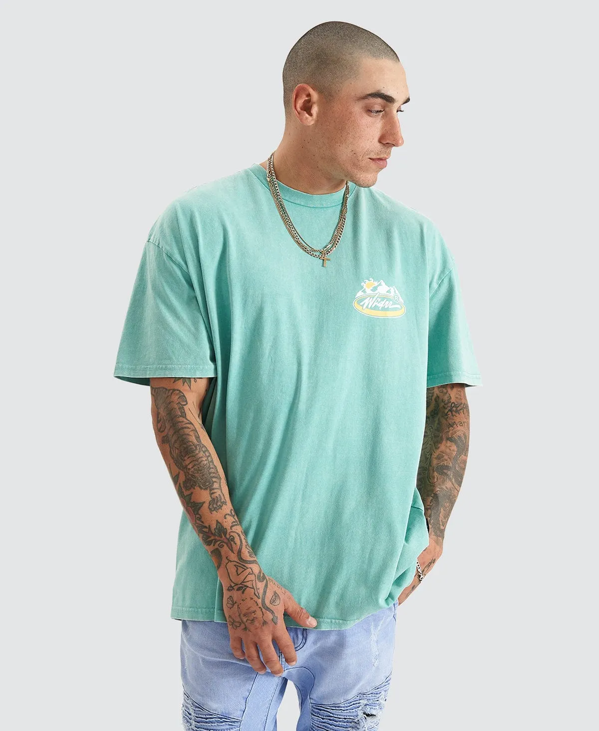 Trailhead Vintage Fit T-Shirt Washed Teal Green sold by Neverland product image thumbnail 3