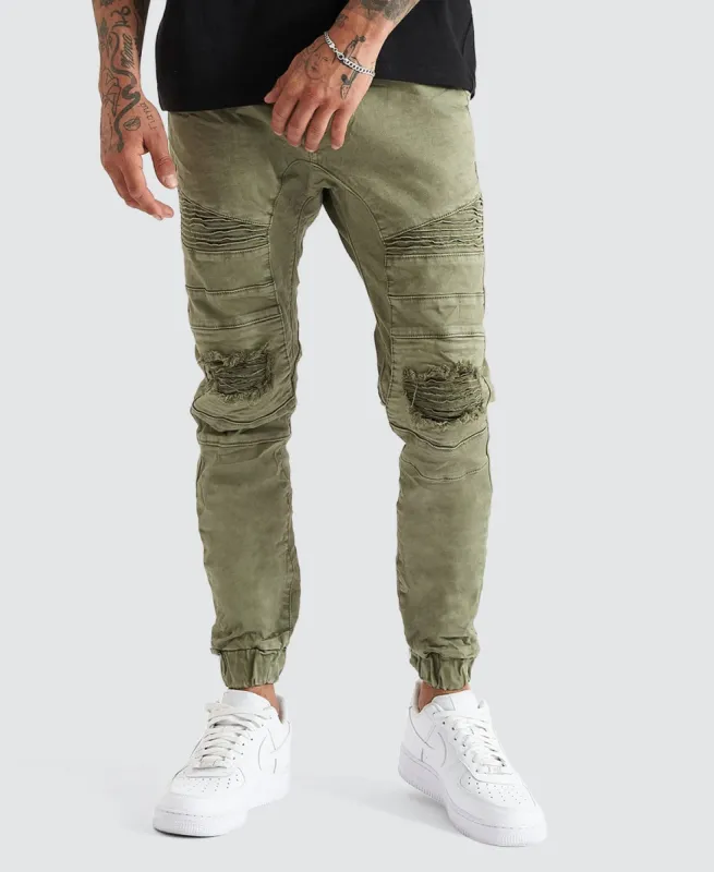 Viper Denim Jogger Khaki sold by Neverland