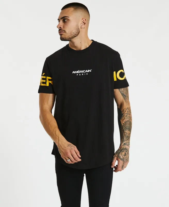 Minto Dual Curved T-Shirt Jet Black sold by Neverland