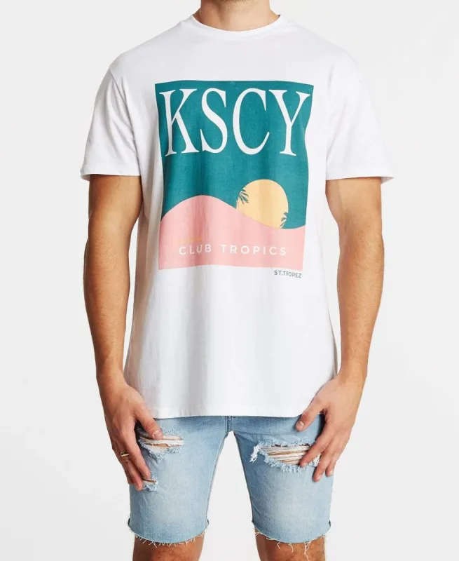 Club Tropics Relaxed T-Shirt White sold by Neverland