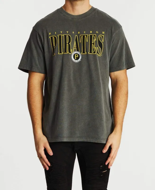 Vint Linear Logo T-Shirt Pirates Gunmetal sold by Neverland