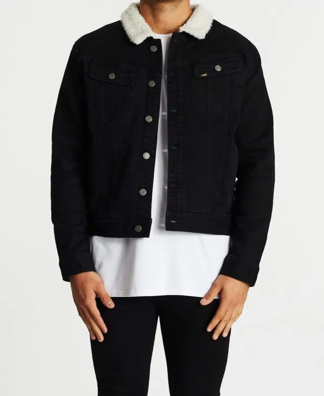 101 Denim Sherpa Jacket Black sold by Neverland