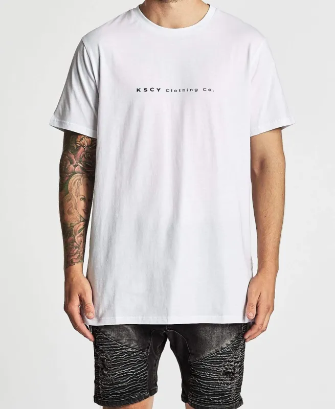 Base Stem Hem Tall T-Shirt White sold by Neverland