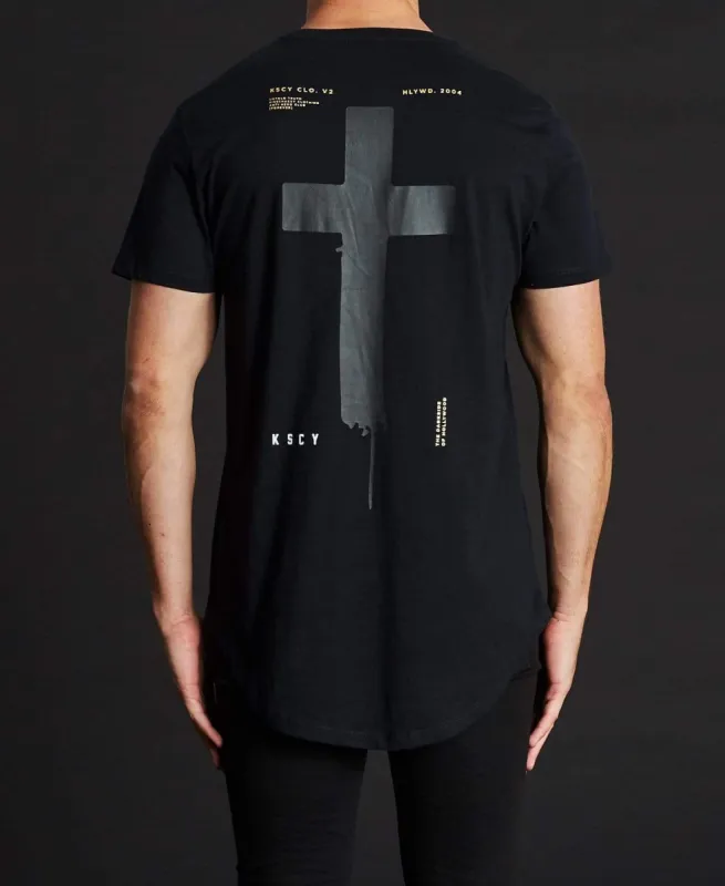 Storm Scoop Back T-Shirt Jet Black sold by Neverland