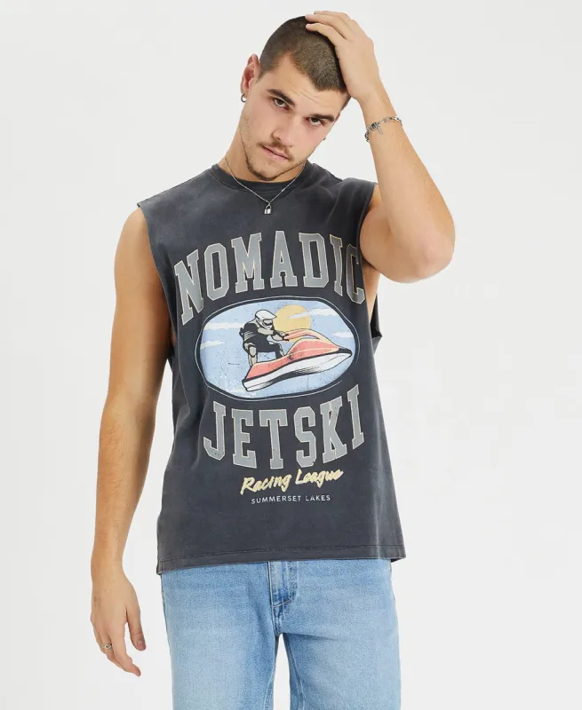 Mainland Relaxed Muscle Tee Pigment Asphalt Grey sold by Neverland