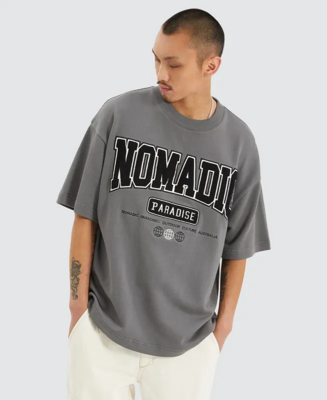 College Heavy Loopback Street Tee Castlerock Grey sold by Neverland
