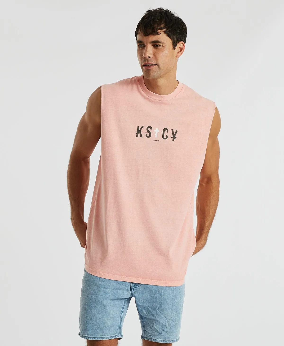 Grown Relaxed Muscle Tee Pigment Blossom Pink sold by Neverland product image thumbnail 3