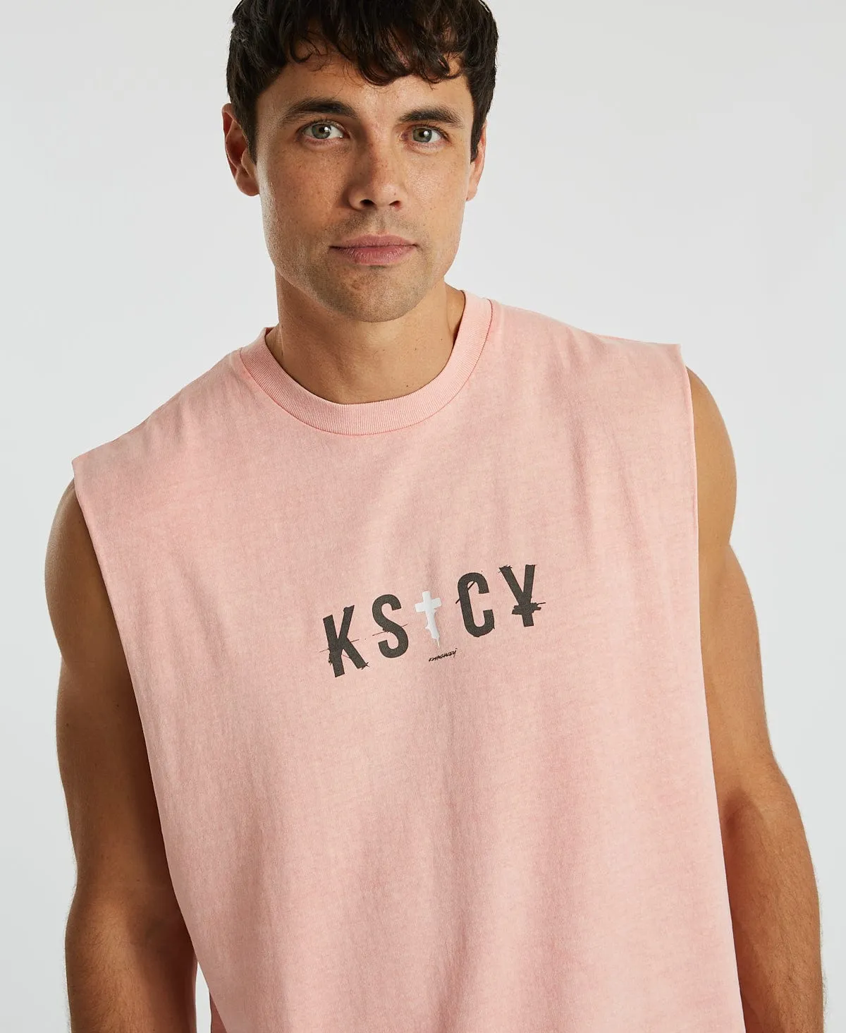 Grown Relaxed Muscle Tee Pigment Blossom Pink sold by Neverland product image thumbnail 2