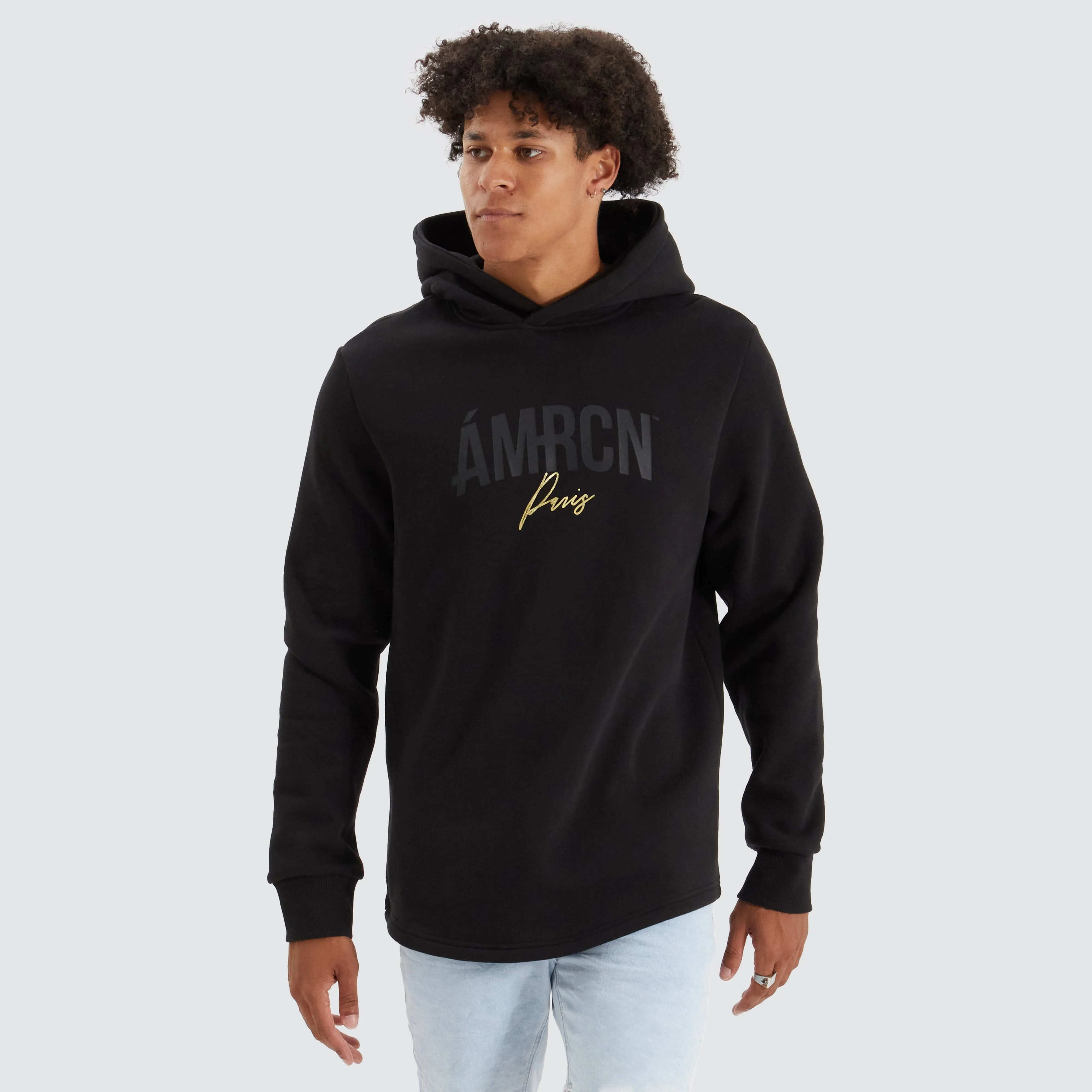 Cromer Heavy Hooded Dual Curved Jumper Jet black sold by Neverland