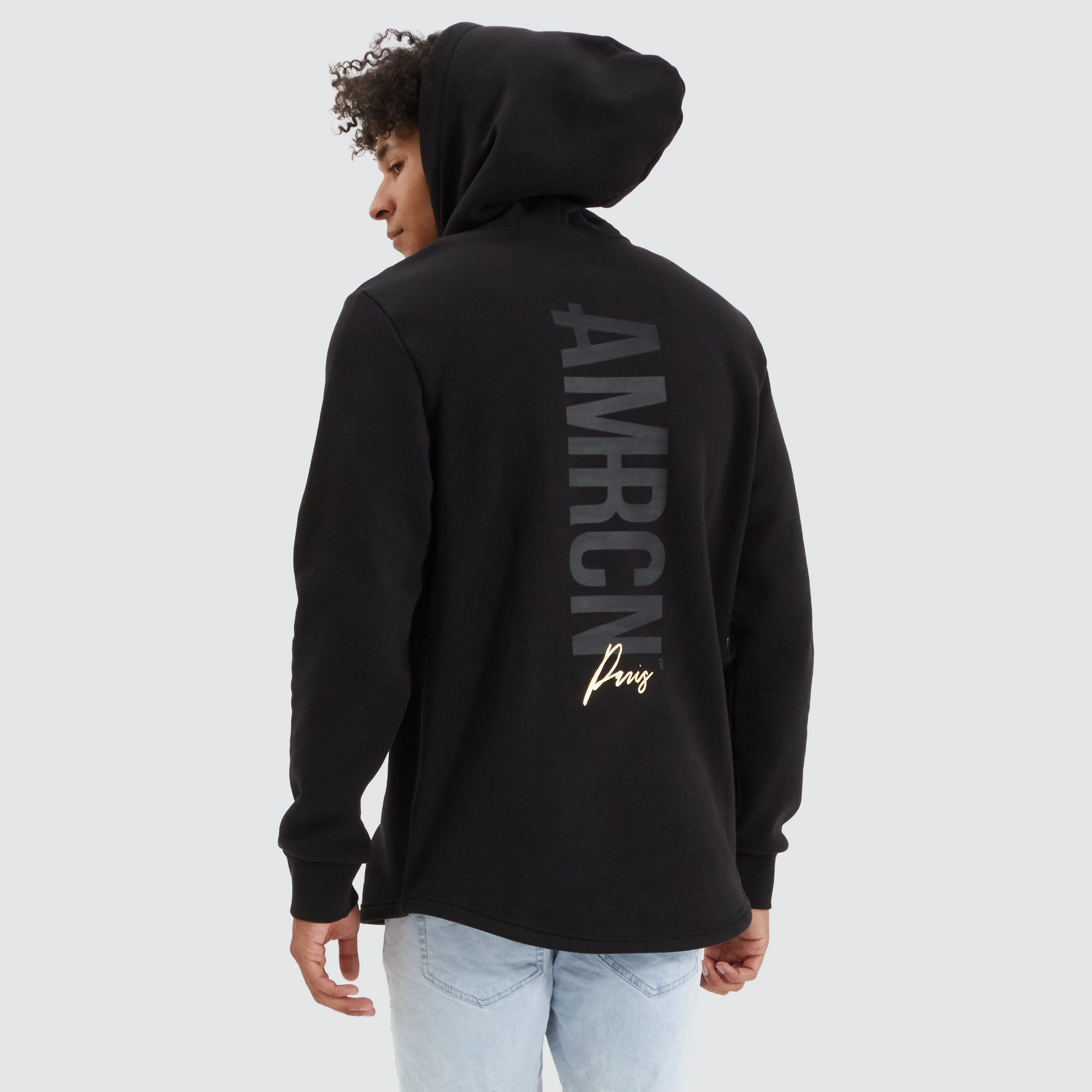 Cromer Heavy Hooded Dual Curved Jumper Jet black sold by Neverland product image thumbnail 2