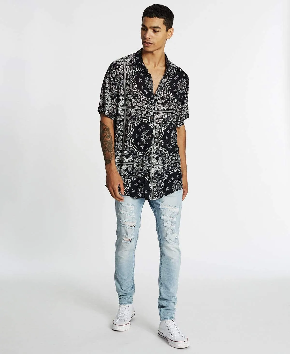 Prince Relaxed Party Shirt Black/White sold by Neverland product image thumbnail 4