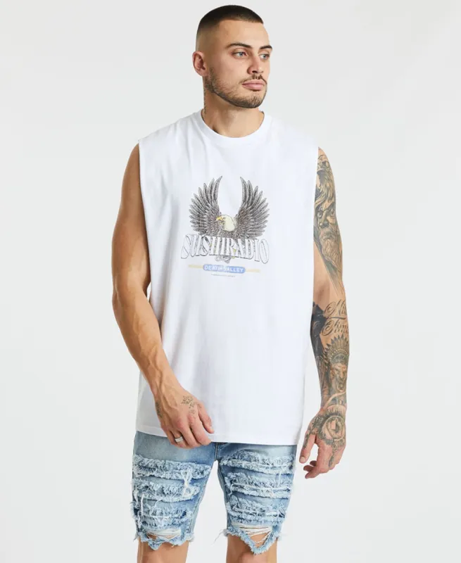 Death Valley Rock Fit Muscle Tee White sold by Neverland