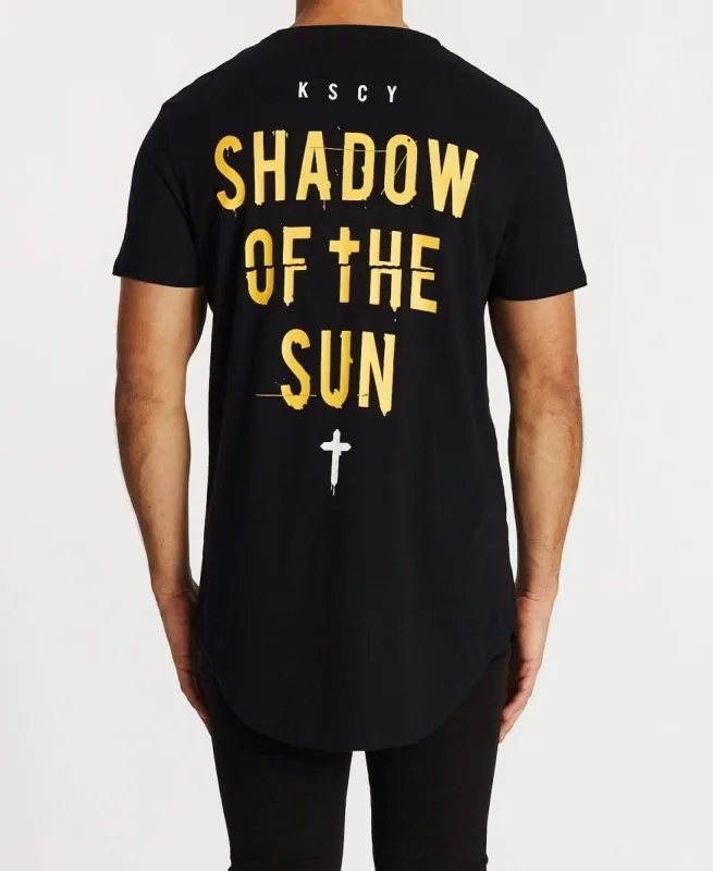 Shadow of the Sun Dual Curved T-Shirt Jet Black sold by Neverland